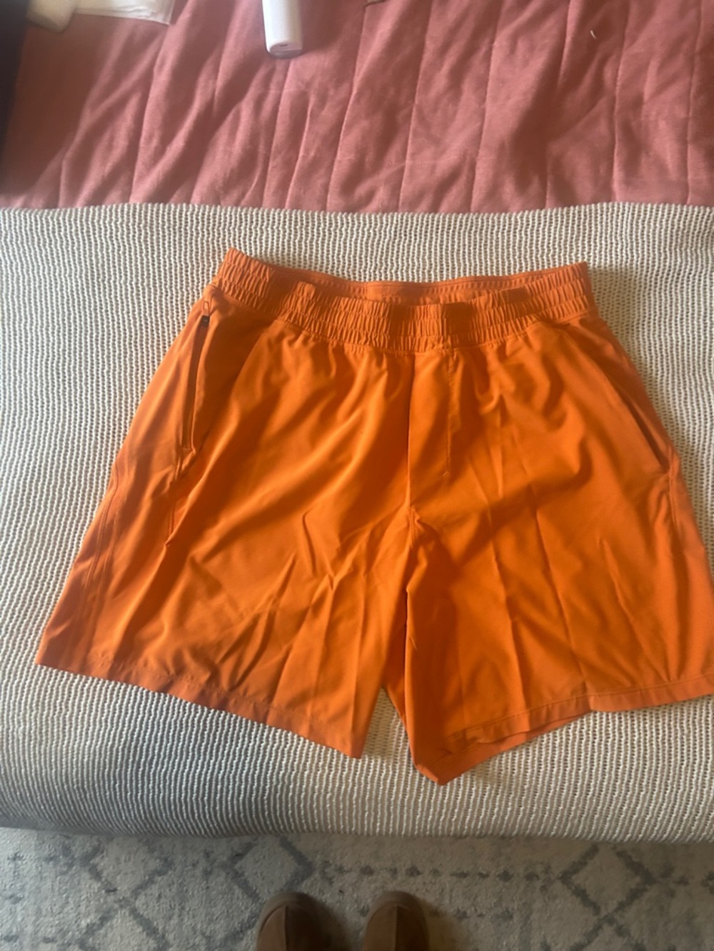 Lululemon Men's Orange Athletic Shorts - Lightweight Performance